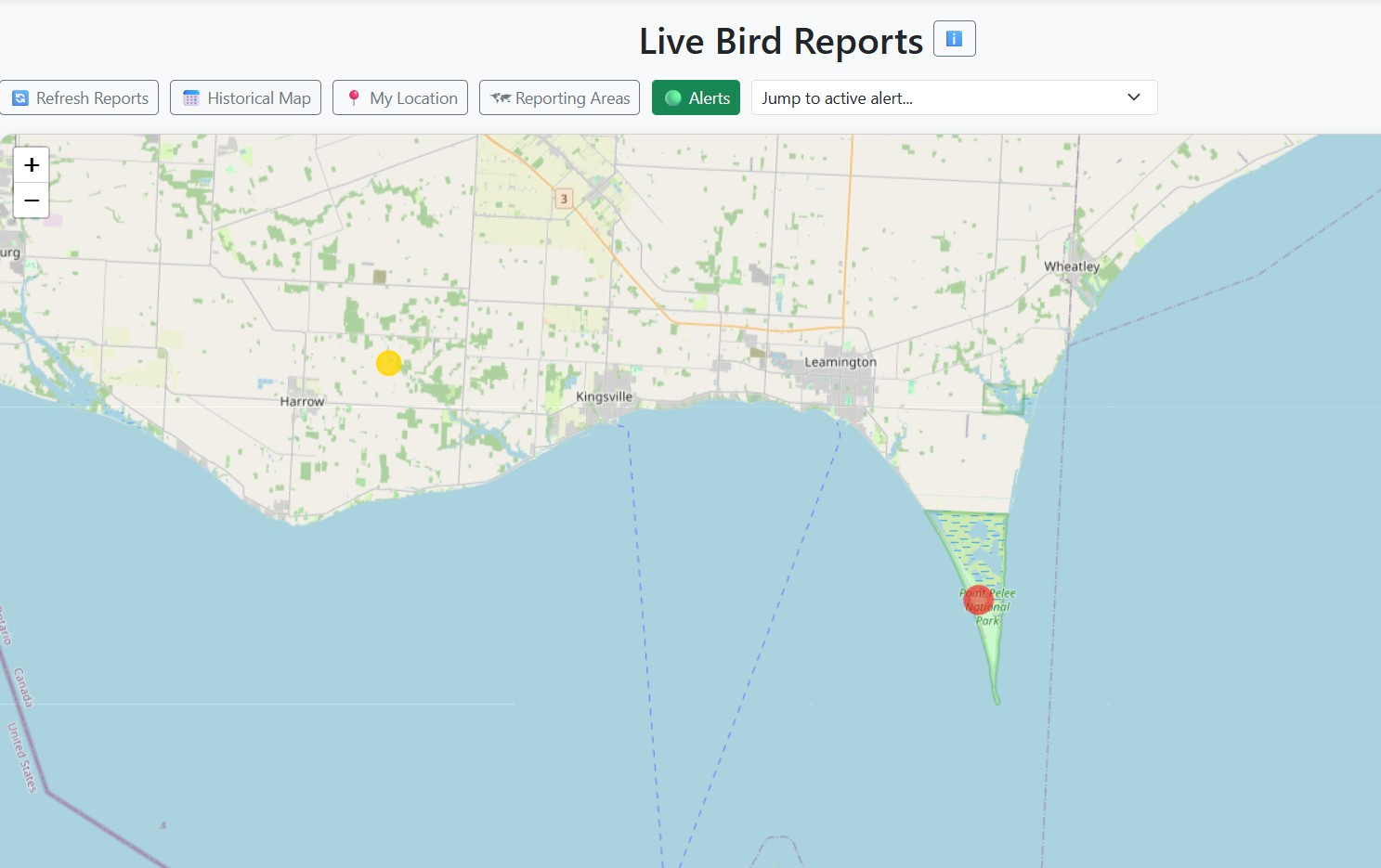 Live wildlife map